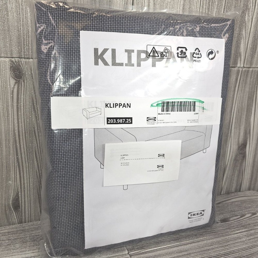 IKEA KLIPPAN Kabusa Dark Gray Cover Loveseat - 203.987.25 - NEW
